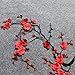 1 PCS Red Embroidered Plum Blossom Flower Patch Iron/Sew on Applique