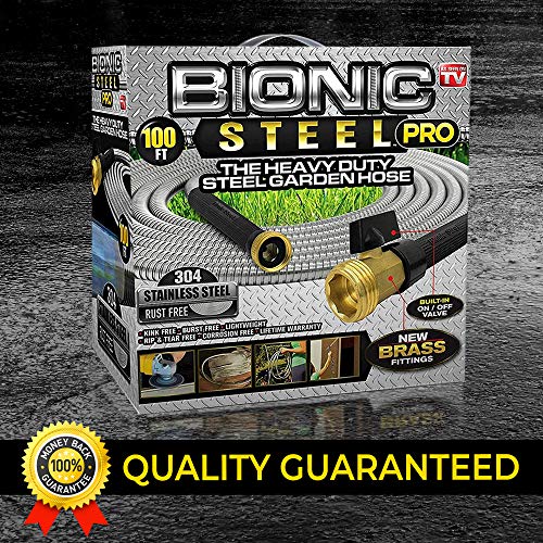 Bionic Steel PRO Garden Hose 304 Stainless Steel Metal 100 Foot