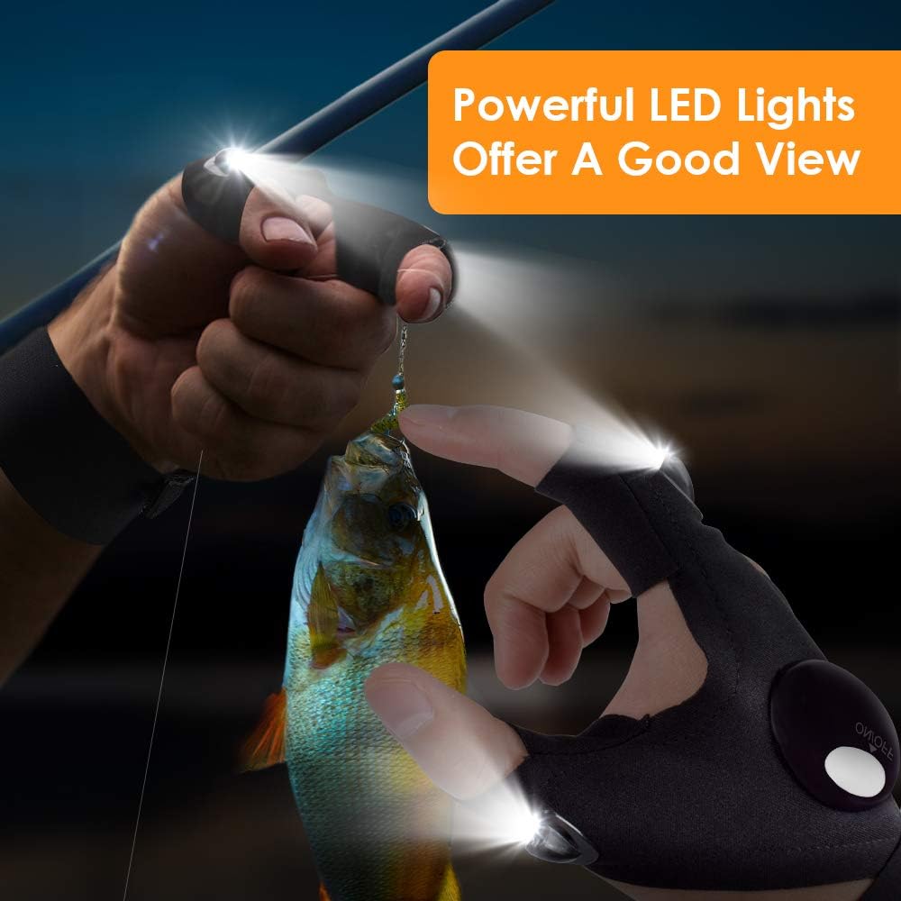Gifts for Men Father Day, LED Flashlight Gloves Dad Men Gifts, Light Gloves Gifts for Women, Boyfriend, Husband, Hand Light Tools for Fishing, Repairing, Guy Birthday Gift, Father Gifts on Fathers Day: Home Improvement