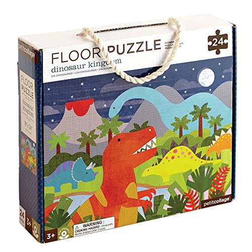 Petit Collage Floor Puzzle, Dinosaur Kingdom, 24 pieces