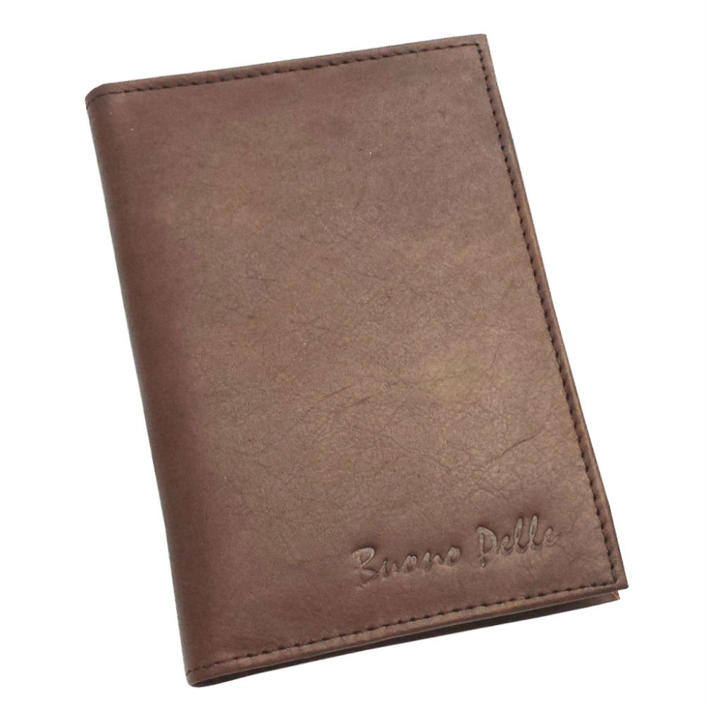 NEW 100% REAL LEATHER PASSPORT TRAVEL WALLET COVER HOLDER ORGANISER GIFT BOXED (BROWN)