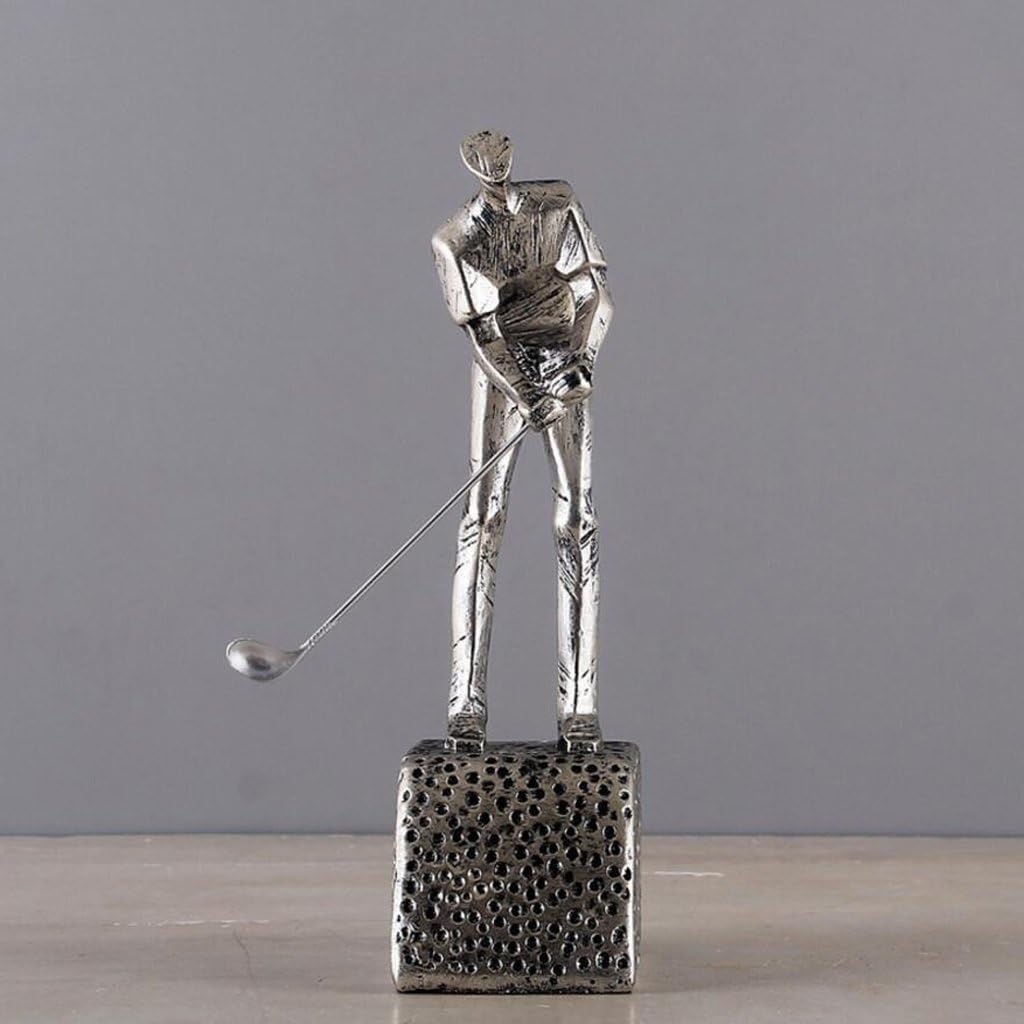 Sculpture Modern Minimalist Resin Sculpture Golf Characters Home Living Room Decoration Retro Office Crafts Ornaments (Size : 7 * 9 * 26cm)