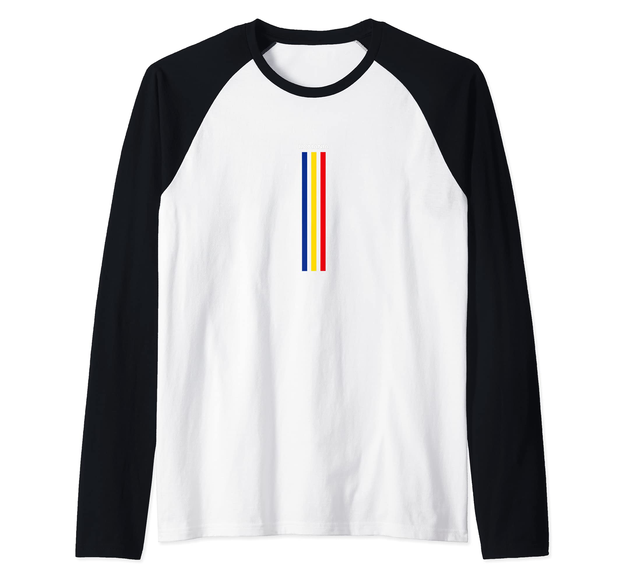 Flag Romania Raglan Baseball Tee