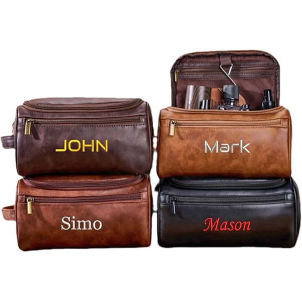 Neceser Compartimentos Neceser De Cuero Para Hombre, Neceser De