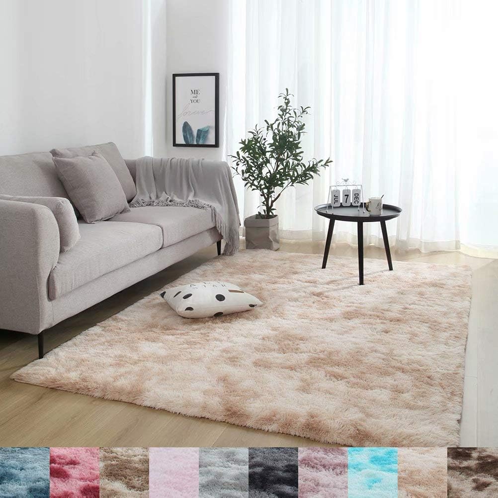 Modern Rugs, Living Room Carpets, Long Plush Area Rug, Anti Slip Hardwearing, for bedroom