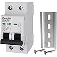 KERWINN Miniature Circuit Breaker 120V/240V ac Circuit Breaker 2Pole 32Amp Smart Circuit Breaker DIN Rail Mount for Marine Power Systems,Solar photovoltaic Systems(C32A)