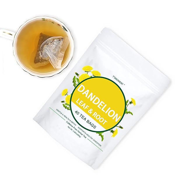 DANDELION LEAF & ROOT TEA BAGS, 40 TEABAGS – NATURAL DANDELION TEA FOR LIVER & KIDNEY HEALTH – NON-GMO – CAFFEINE-FREE – SUPPORT DIGESTION & BOOST IMMUNE SYSTEM