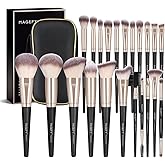 MAGEFY Makeup Brushes, 22 Pcs Professional Premium Synthetic Makeup Brush Set with Case, Foundation Eyeshadow Brush Travel Make up Brushes Set (Blackgold)