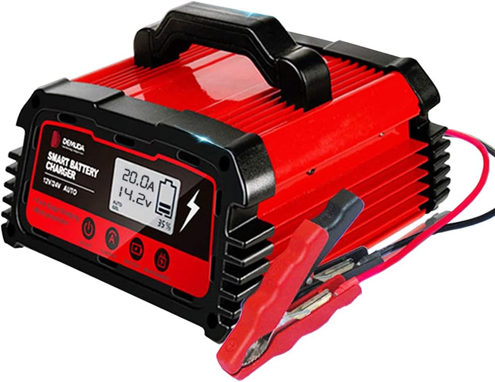 Amazon RJTEK 自動パルスバッテリー充電器 全自動 スマートチャージャー 12V/24V対応 定格 カーバッテリー充電器