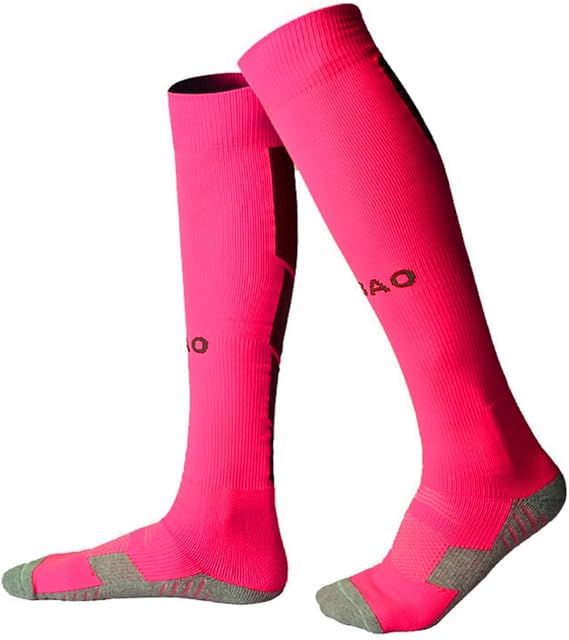 Pink Soccer Socks Women Men Adult Knee High Team Football Trainers