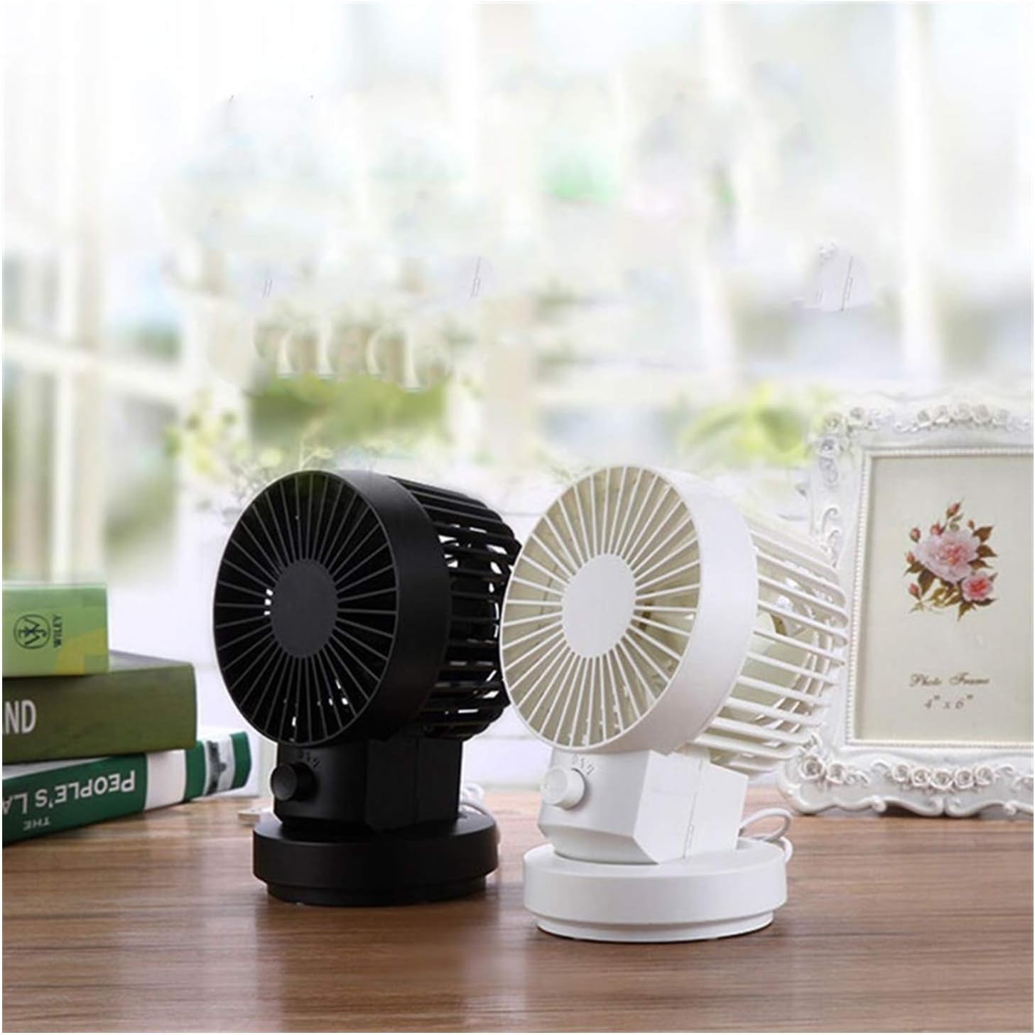 Air Cooling Fan USB Small Fan Mute Automatically Shake Head Mini
