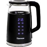 Kenmore Electric Kettle - 1.7 Liter Cordless Digital Chauffe-eau, Instant Pot Tea Kettle, Preset Temperature Control, Automat