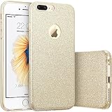 iPhone 7 Plus Case,Eraglow iPhone 7 Plus Back Cover Sparkle Shinning Protective Bumper Bling Glitter Case for 5.5 inches iPhone 7 Plus (Gold)