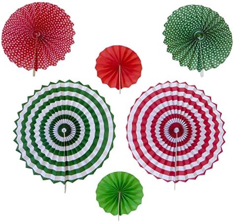 Wall2WallFiesta Paper Fans | Decorative Colorful Hanging Swirl Party Supplies | Round Disc Multicolor Event Décor | Southwestern Carnival Wheel Decorations