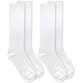 Jefferies Socks girls Rayon Derived from Bamboo School Uniform Ribbed Knee High Socks 2 Pair Pack