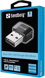 Sandberg Micro Wifi Dongle 650 Mbps USB WiFi Adapter Dual Band 2.4GHz 5GHz view 2
