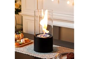 NEWIMAGE Tabletop Fire Bowl Pot Indoor Outdoor Portable Tabletop Fireplace Clean Burning Bio Ethanol fire Pit…
