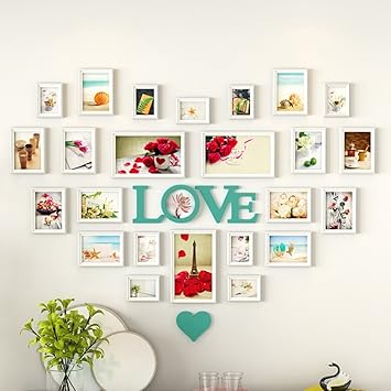 Amazon Com Mano Home Living Room Heart Shaped Photo Wall