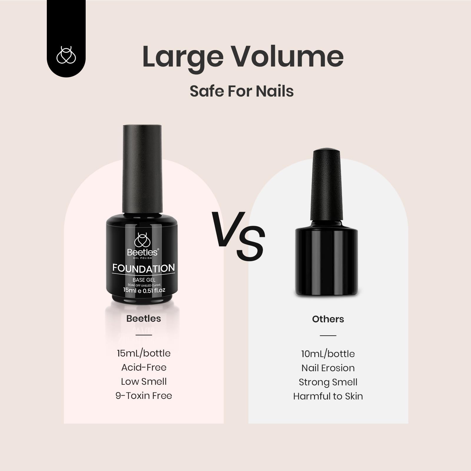beetles Gel Polish Beetles 2 Pcs 15ml No Wipe Gel Top Coat and Base Coat Set - Shine Finish and Long Lasting Soak Off LED Nail Lamp Gel Base Top Coat Finish Nail Art Design Manicure Gifts for Women