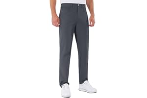 Shallowlulu Mens Golf Pants Stretch 5 Pocket Classic Fit 30"/32"/34" Quick Dry Water-Resistant Dress Casual Work Trousers