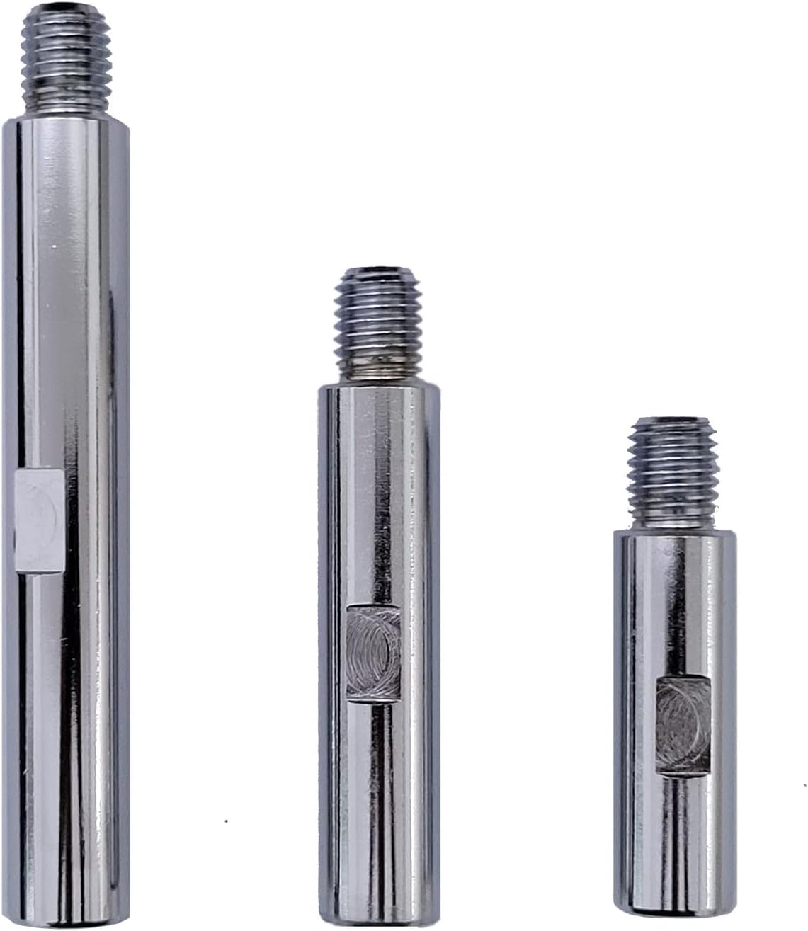 3PCS Extension Rod M14 Shaft Polishing Beauty Tool for 5/8"-11 Thread Water Grinder Polishing Machine 125 Angle Grinder Car Polishing Accessories 75mm 100mm 140mm