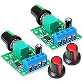 Gebildet 2pcs PWM Low Voltage Motor Speed Controller DC 1.8V 3V 5V 6V 12V 2A 1803BK 1803B Adjustable Driver Switch with Speed Control Knob