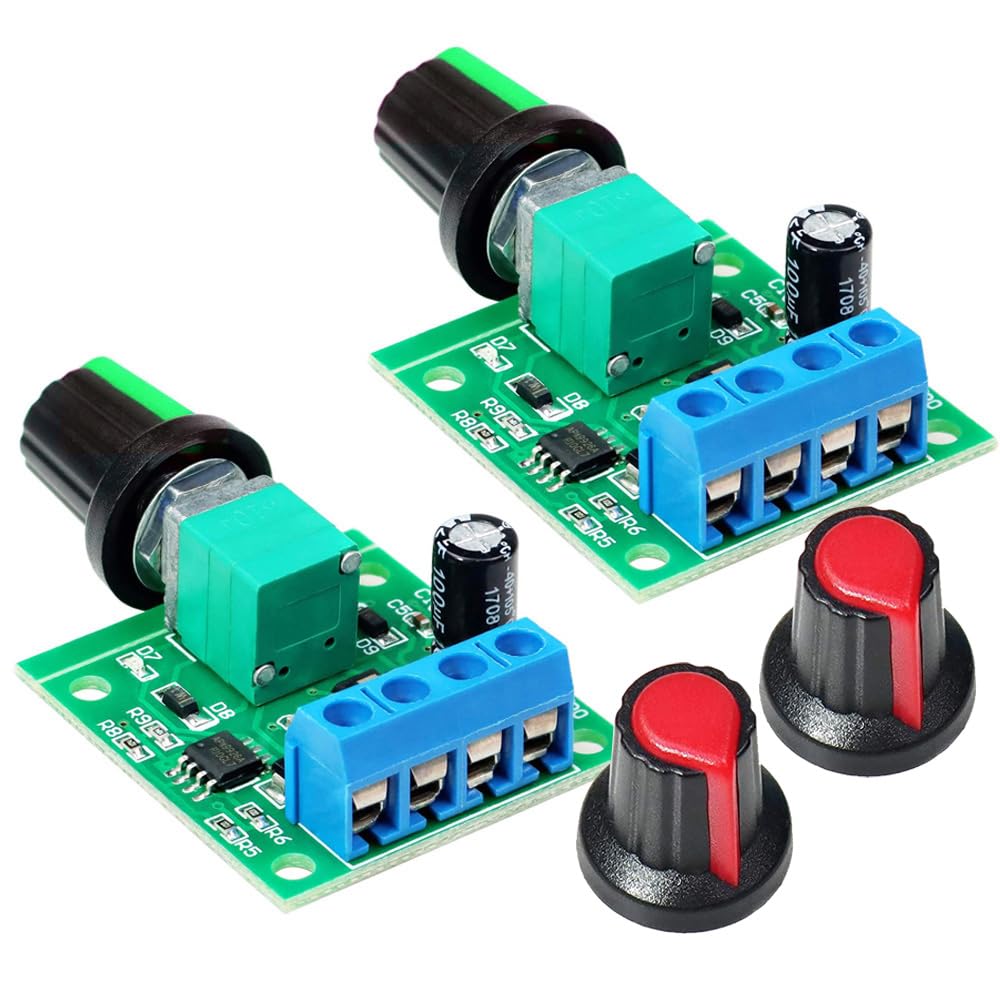 Gebildet 2pcs PWM Low Voltage Motor Speed