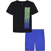 Under Armour boys Boys' Short Sleeve Tee and Short Set, Lightweight and Breathable