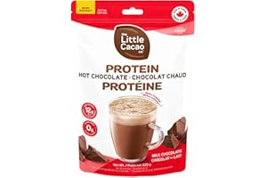 The Little Cacao Co. Protein Hot Chocolate – Milk Chocolate Flavor, 21 g Protein Per Serving, 0 g Added Sugar, Made with Sing