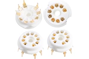 TIDTALEO 4pcs Pin Ceramic Vacuum Tube Sockets PCB Mount Holder with High Adaptability and Easy Replacement