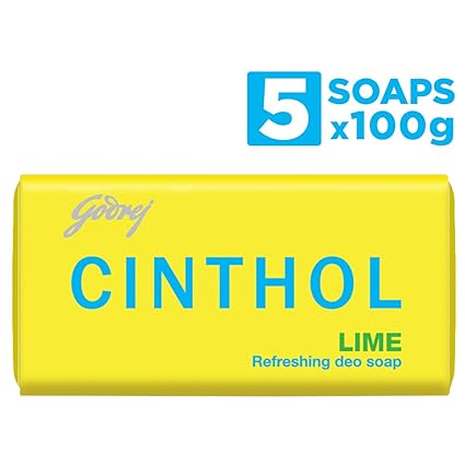 Cinthol Lime Bath Soap 100g (Pack of 4) + 100g FREE