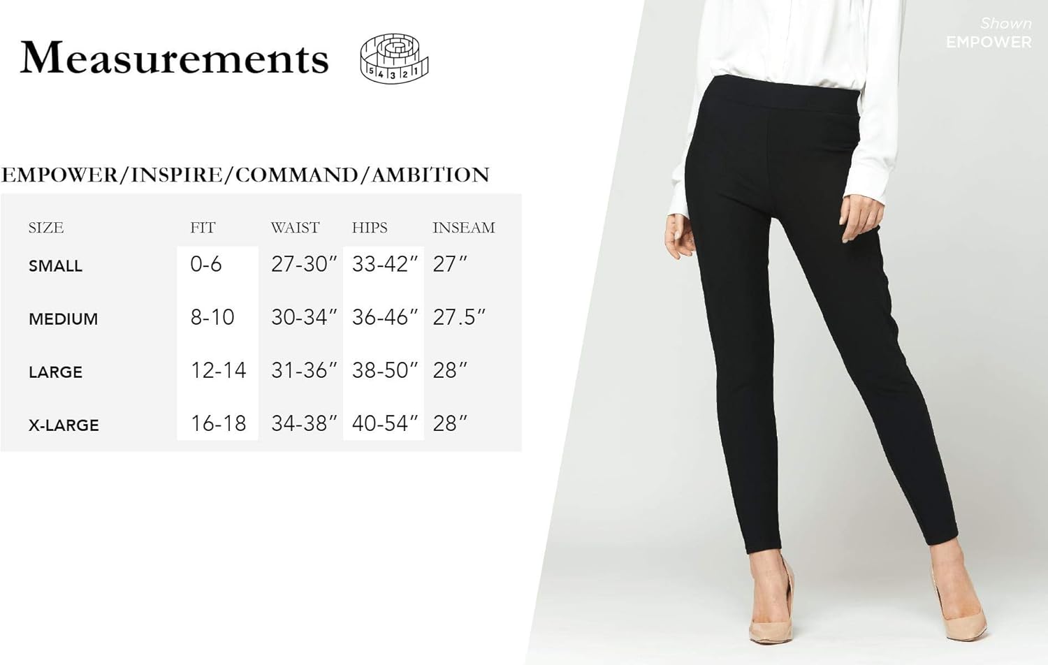 Premium Women's Stretch Dress Pants - Wear to Work - Ponte Treggings at  Women’s Clothing store
