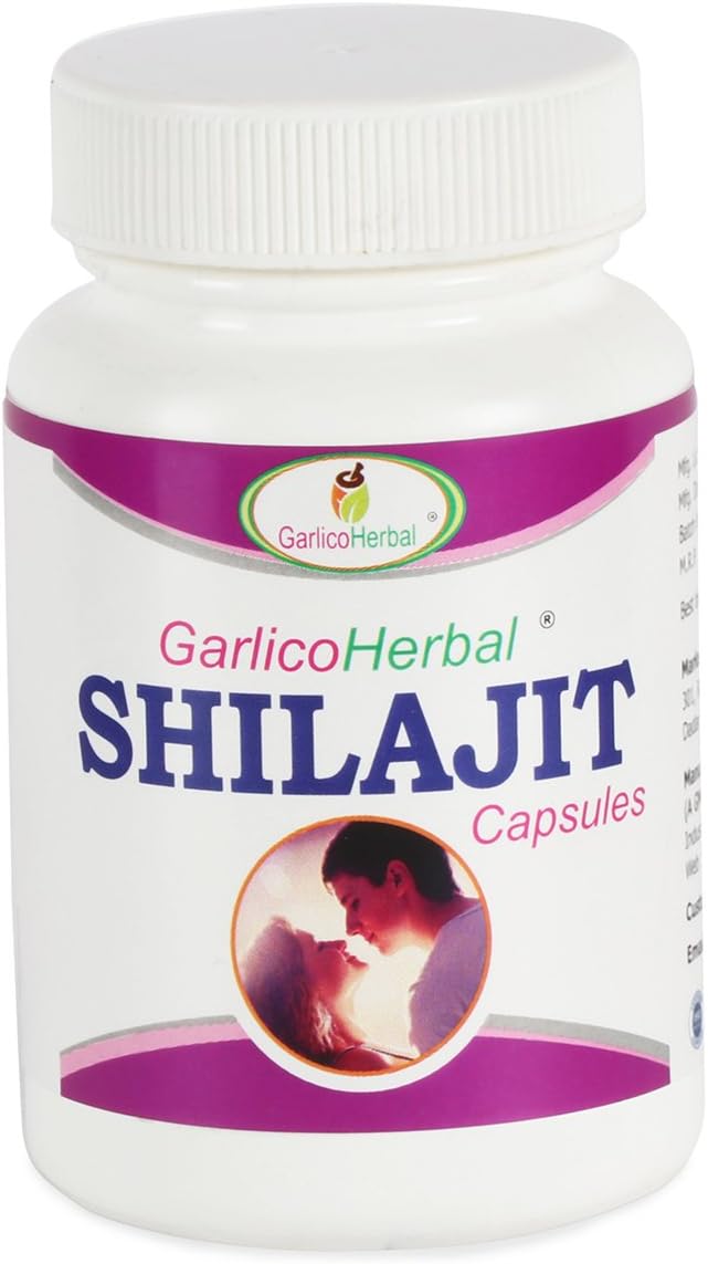 Garlico Herbal Shilajit Capsules - 60 Capsules For More Power, More Stamina, More Strength & More Energy