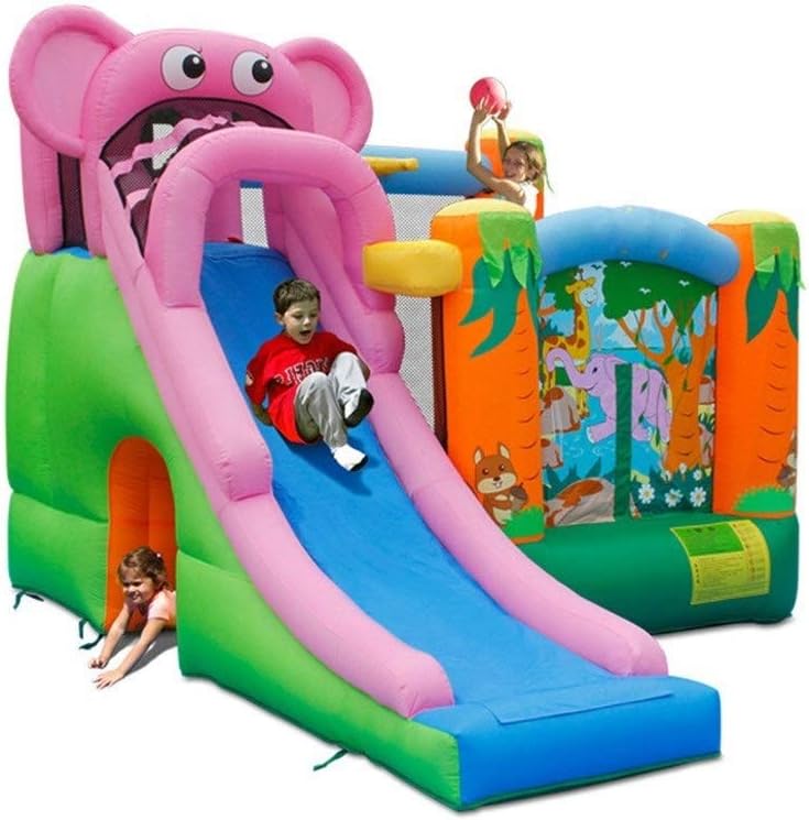 Kids Bouncy Castle Indoor Outdoor Bounce House With Slide Inflatable Bouncy Castle Jump Castle With Air Blower For Kids Party 360x300x240cm Inflatable Bouncer (Color : 01, Size : 360x300x240cm)