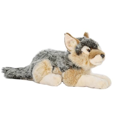 Uni-Toys Plüschtiere, Stofftiere, Kuscheltiere ca. 25 - 35 cm (Wolf, schwarz-Hellbraun)