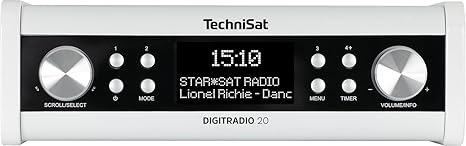 TechniSat DIGITRADIO 20 – Modernes & kompaktes DAB+ Küchen- & Badezimmerradio – Empfangstarkes UKW Unterbauradio mit Uhr