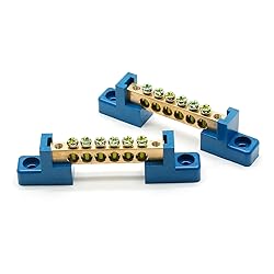 Bonsicoky 2Pcs Ground Bus Bar Terminal