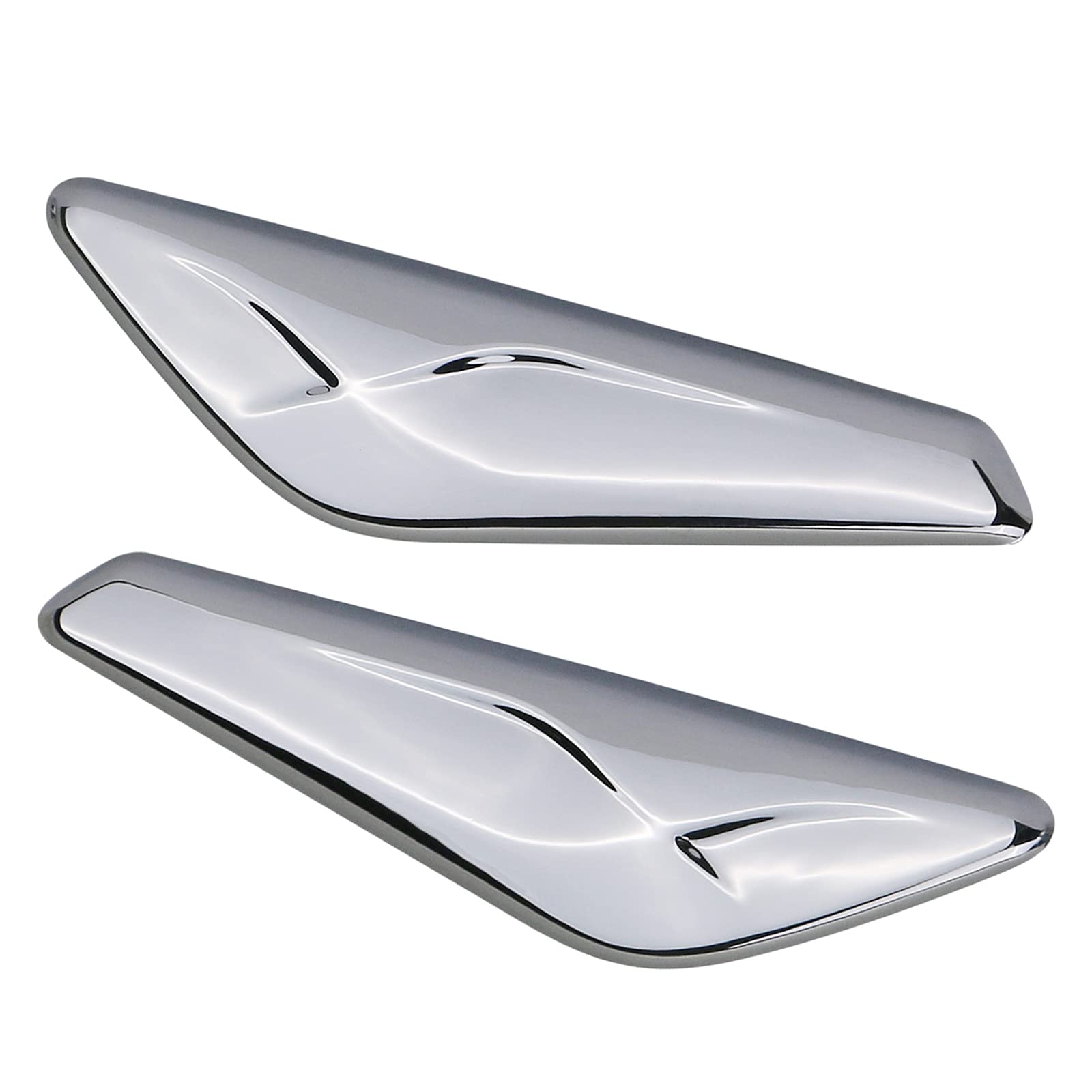 Photo 1 of Front Fender Chrome Trim Finisher for Left Driver & Right Passenger Side Fender Compatible with BMW X3 F25 X4 F26 2011 2012 2013 2014 2015 2016 2017 Replaces 51117338569 51117338570