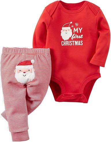 Foto Di Natale Neonati.2 Pezzi Vestiti Di Natale Per Neonati Neonato Alce Di Natale Pagliaccetto Di Babbo Natale Pantaloni A Strisce Set Di Abiti Natalizi Amazon It Abbigliamento