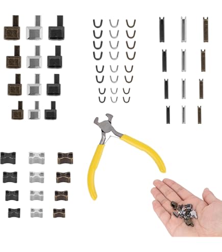 Glarks 120 Sets #3#5#8#10 Latch Slider Retainer met U
