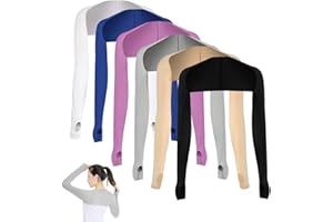 AOUTACC Cooling Shawl Arm Sleeves Sun Protection with Finger Hole Anti-UV, Comfortable Ladies Cooler Shrug Ideal for Women