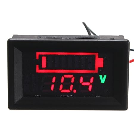 TOOGOO (R) 12V Blei-Saeure-Batterie-Statusanzeige Kapazitaet 'Dual-LED-Tester Messgeraet Anzeige