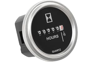 Runleader Mechanical Hour Meter,Accumulate TOT Hours for Lawn Mower Tractor Generator Golf cart Scrubber Marine ATV Motor Com