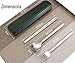 Portable Travel Flatware Set Metal Chopsticks Reusable Stainless Steel Forks Spoons Set with Carrying Case Bag for Adults Dark Grey