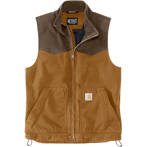 Carhartt Men's FR Duck Mock Neck Vest, Carhartt Brown, Small at
