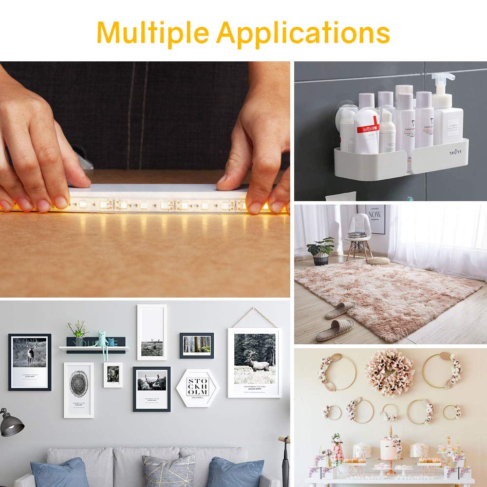 Heavy Duty Double Sided Tape, 0.94 Inch x 16 Feet Waterproof Mounting Tape Super Strong Two Sided Adhesive Foam Tape Picture Hanging Strips Thick for Walls Poster Automotive Outdoor: Industrial & Scientific