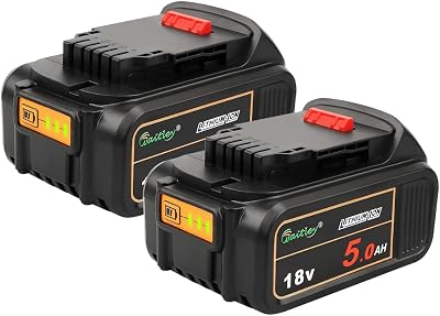 Waitley 2-Pack 18V Li-ion 5.0Ah DCB184 Replacement Battery for Dewalt DCB200