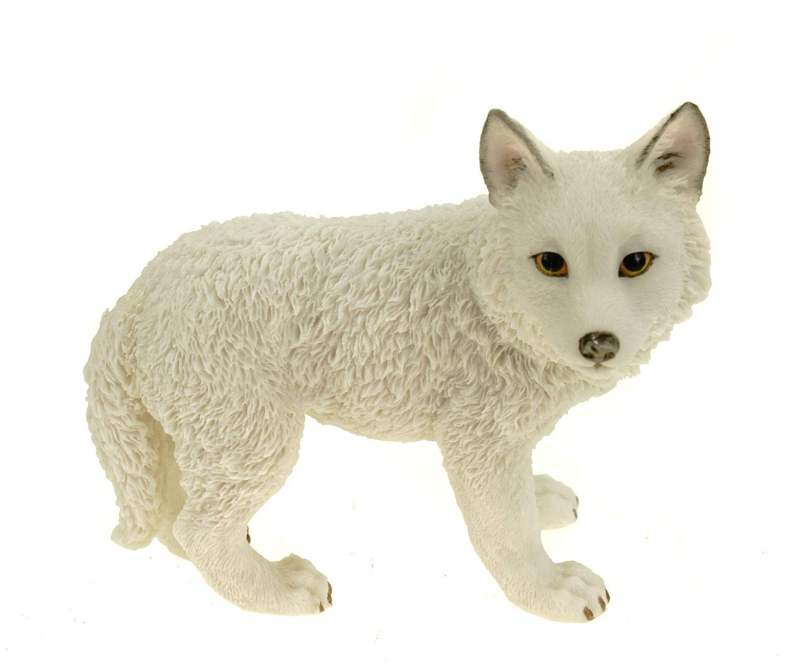 Vogler Figurine Polar Wolf Puppy Standing 13 cm Wolf Animal Figure White