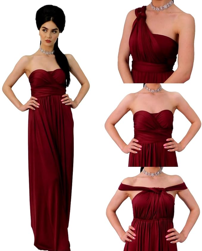 burgundy multiway dress