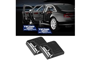 NewL 2 Pcs Led Car Door Welcome Light Logo Symbol Projector Lights Ghost Shadow Light (Trump 2024)